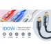 SuperV RT4-100-RD TYPE-C to TYPE-C 1M PD100W LED 數字顯示 十字編織線材 (RED) SuperV RT4-100-RD TYPE-C to TYPE-C 1M PD100W LED 數字顯示 十字編織線材 (RED)